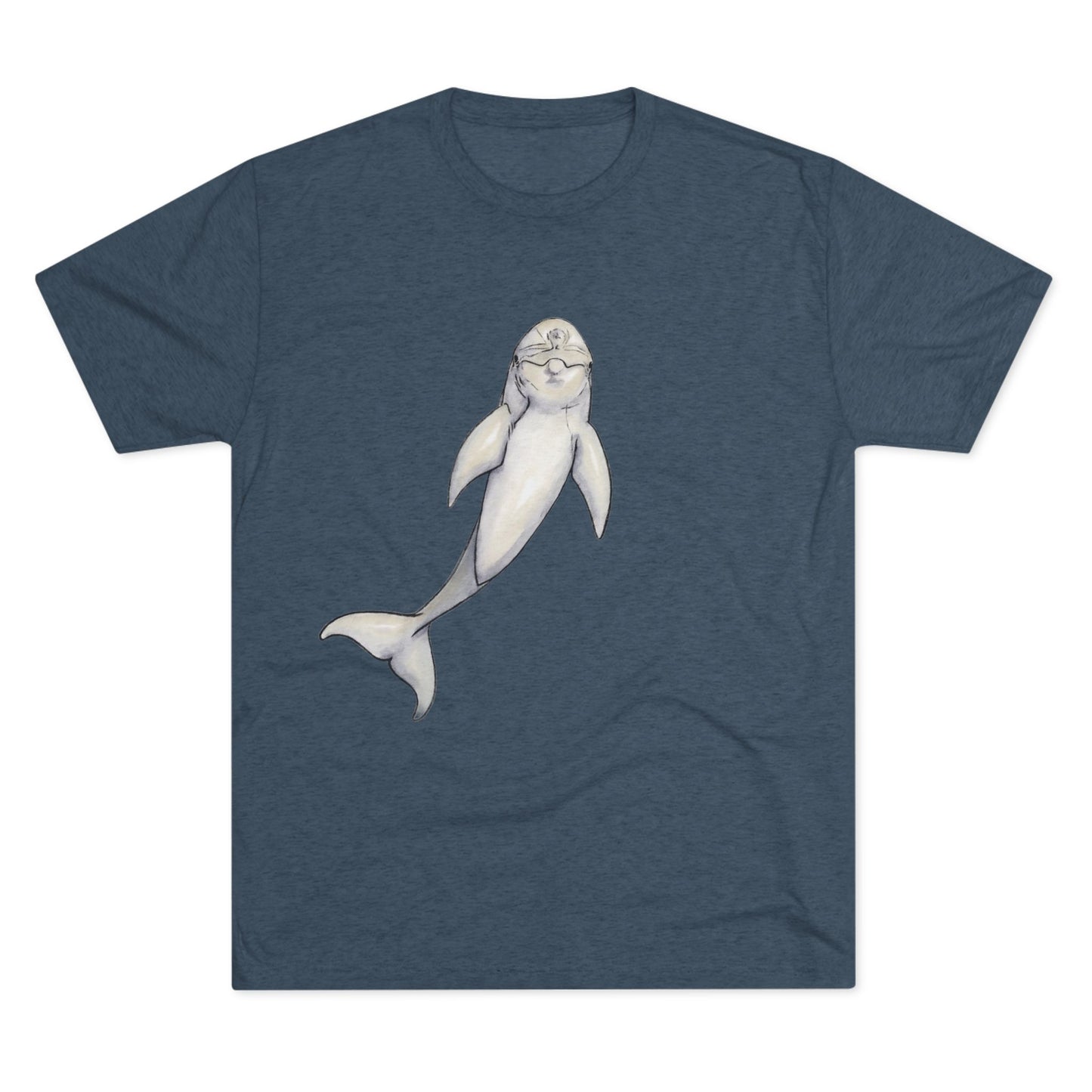 Dolphin Unisex Tri-Blend Crew Tee