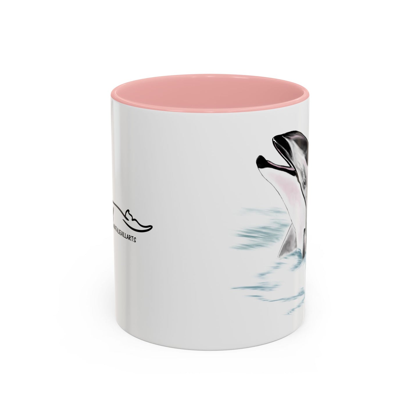 Pacific White Sided Dolphin Elelo Accent Coffee Mug 11oz.