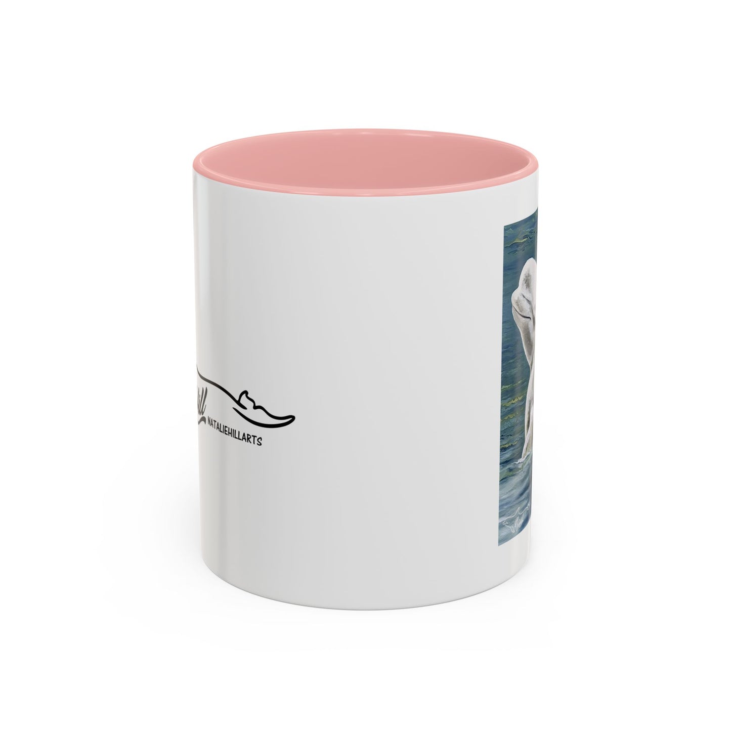 Beluga Whale Blue Hughes Accent Coffee Mug, 11oz