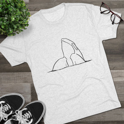 Orca Whale Unisex Tri-Blend Crew Tee