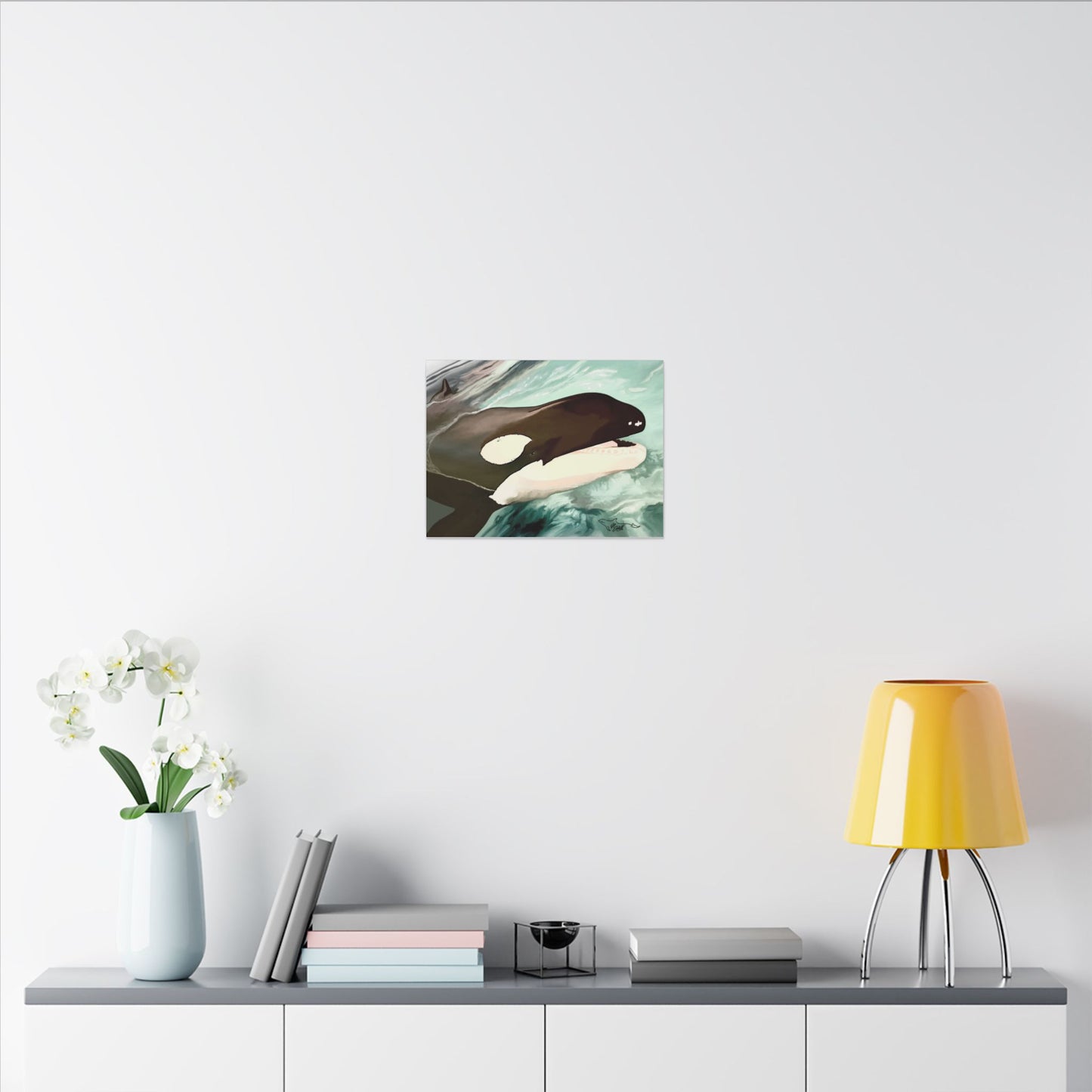 Orca Splash Matte Canvas, Stretched, 0.75"