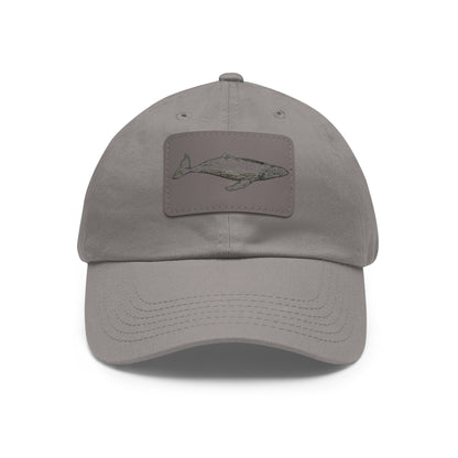 Humpback Whale Hat with Leather Patch (Rectangle)