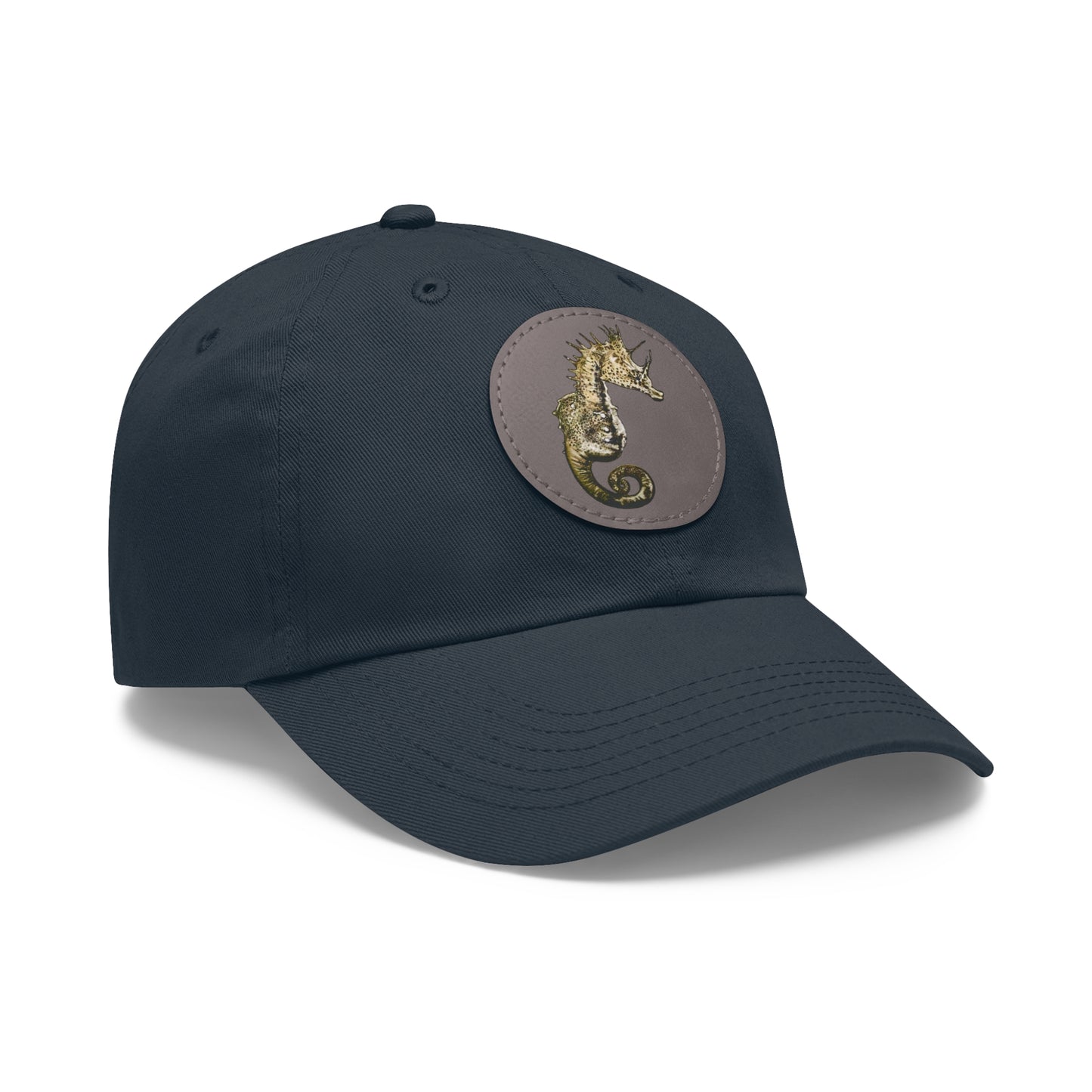 Sea Horse Hat with Leather Patch (Round)