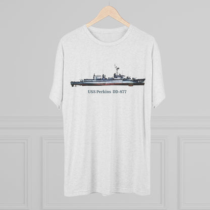 USS Perkins DD-877  Unisex Tri-Blend Crew Tee
