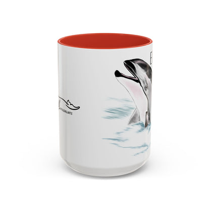 Pacific White Sided Dolphin Elelo Accent Coffee Mug 15oz