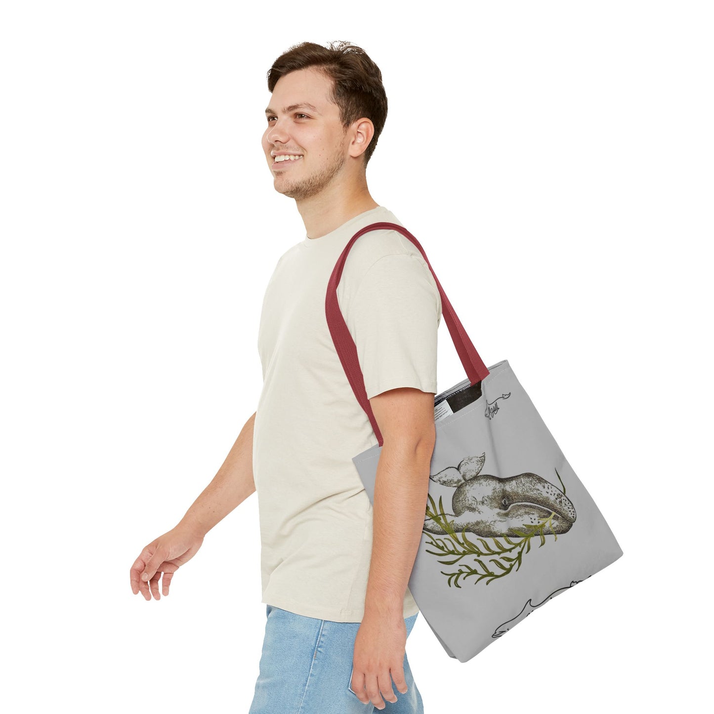 Gray Whale Tote Bag (AOP)