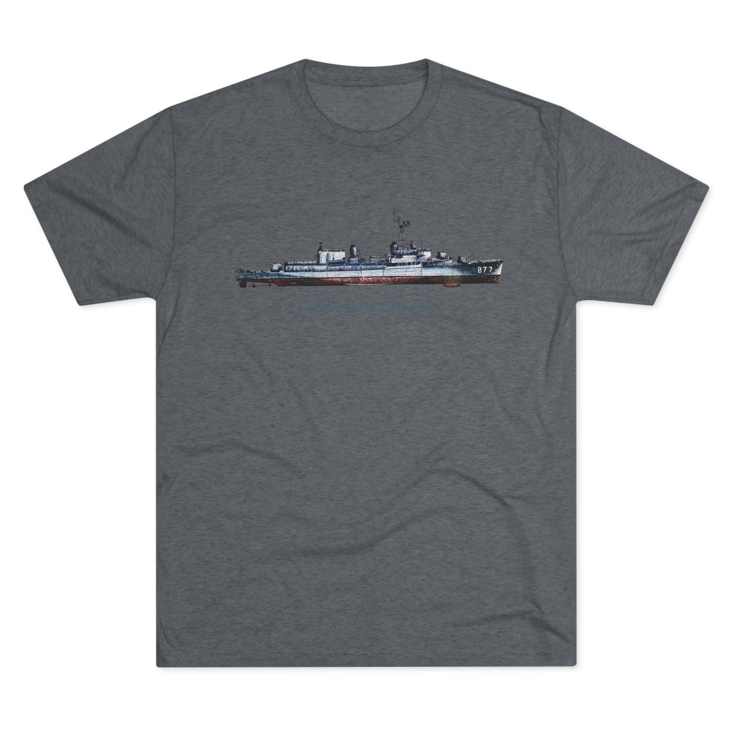 USS Perkins DD-877  Unisex Tri-Blend Crew Tee