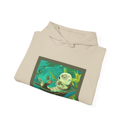 Otter and Dragonfly Unisex Heavy Blend™ Hooded Sweatshirt