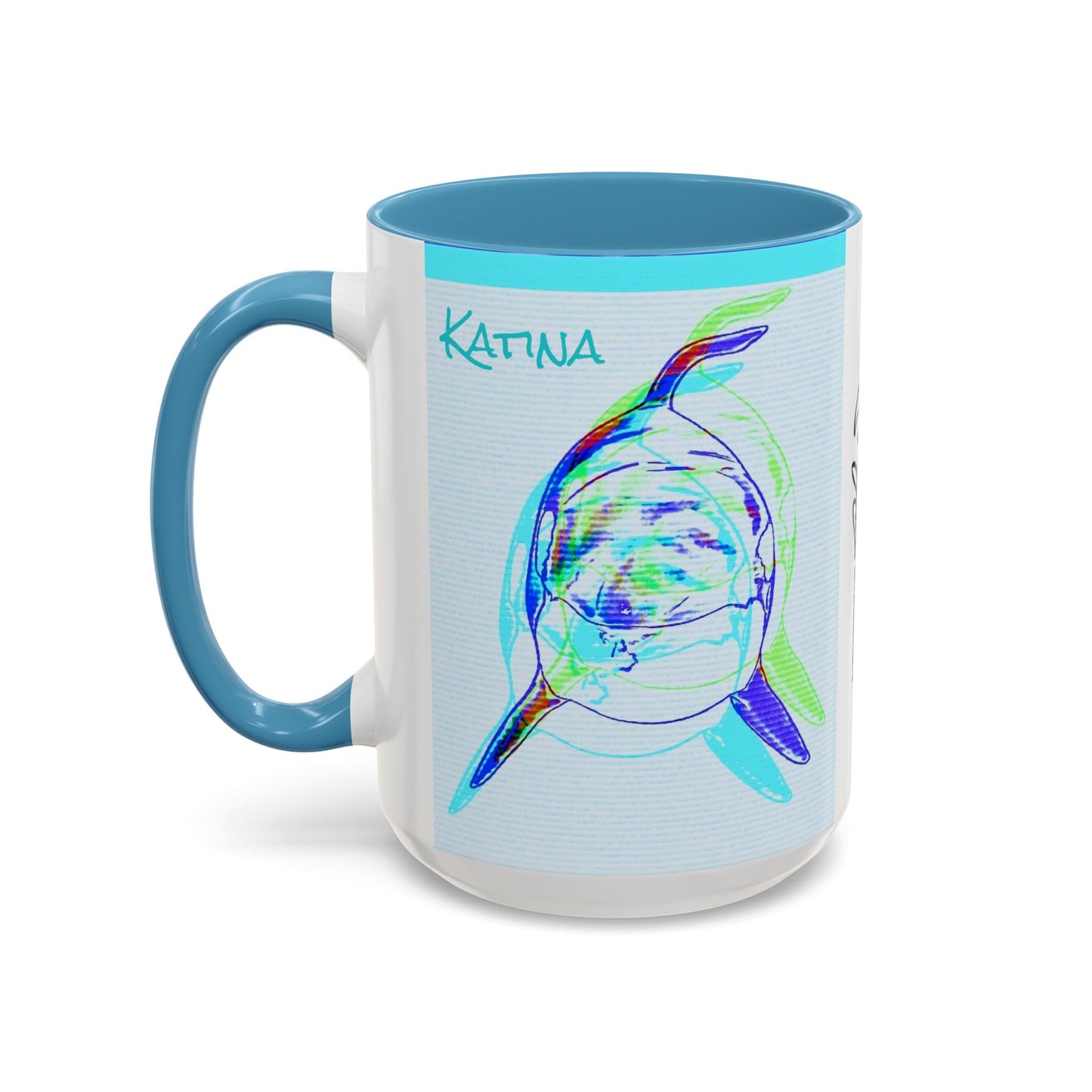 Katina Orca Whale Gestural Accent Coffee Mug (11, 15oz)