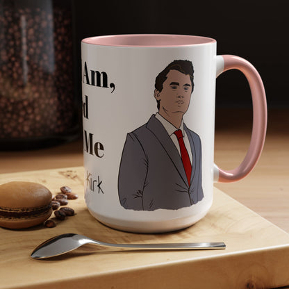 Here I Am, Lord Send Me- Charlie Kirk Accent Coffee Mug 15oz