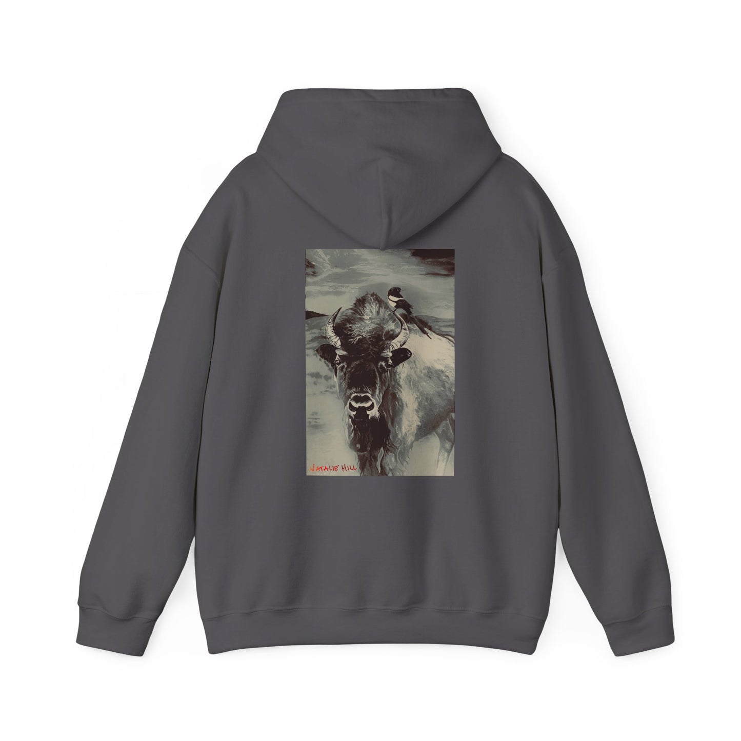 Natalie Hill Arts Bison Magpie Unisex Heavy Blend™ Hooded Sweatshirt