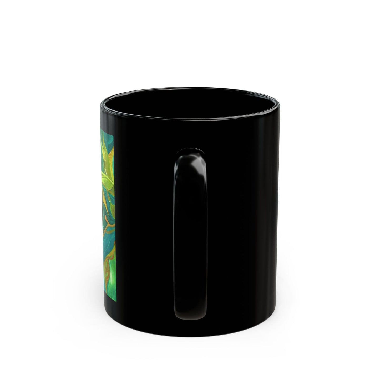 Otter and Dragonfly Black Mug (11oz, 15oz)