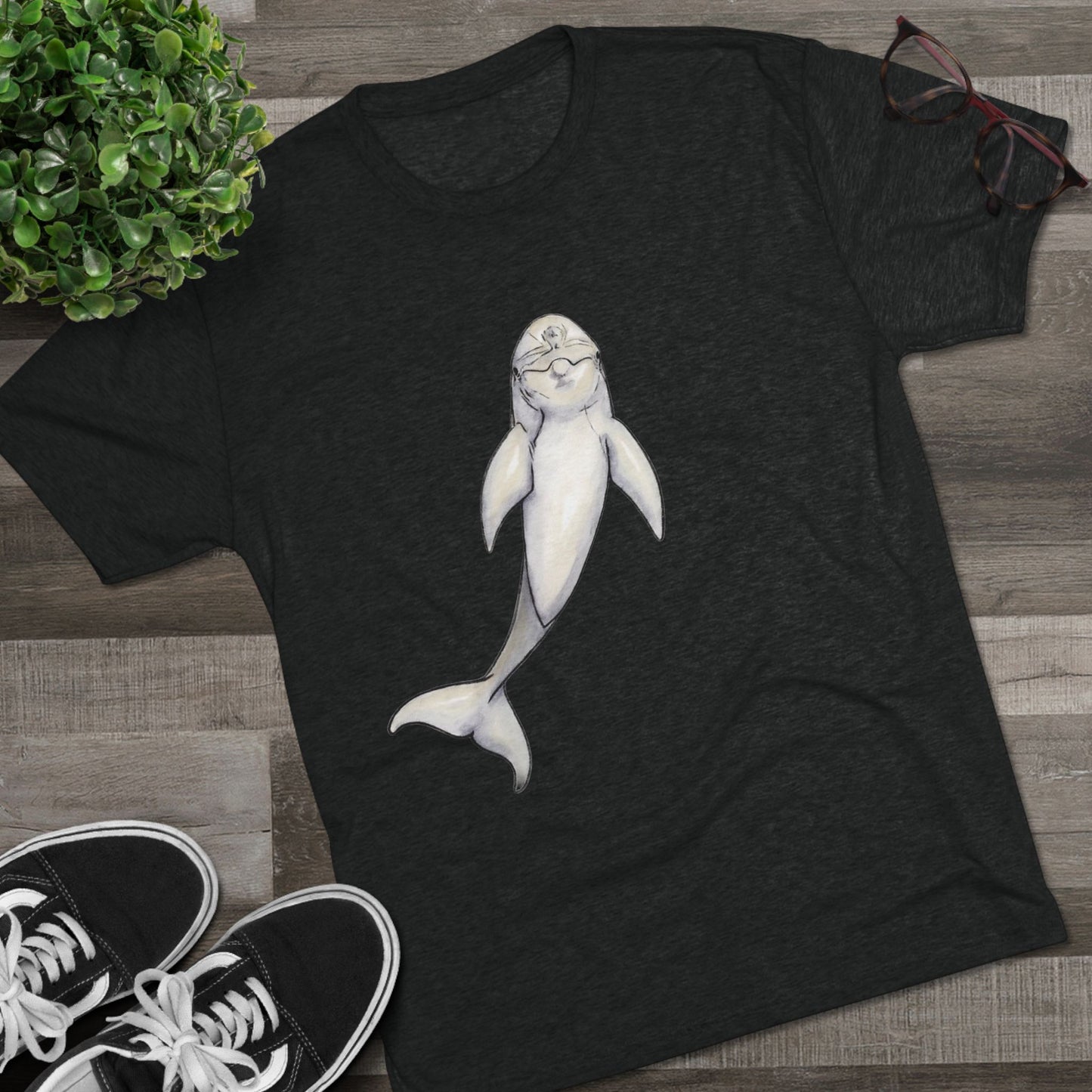 Dolphin Unisex Tri-Blend Crew Tee