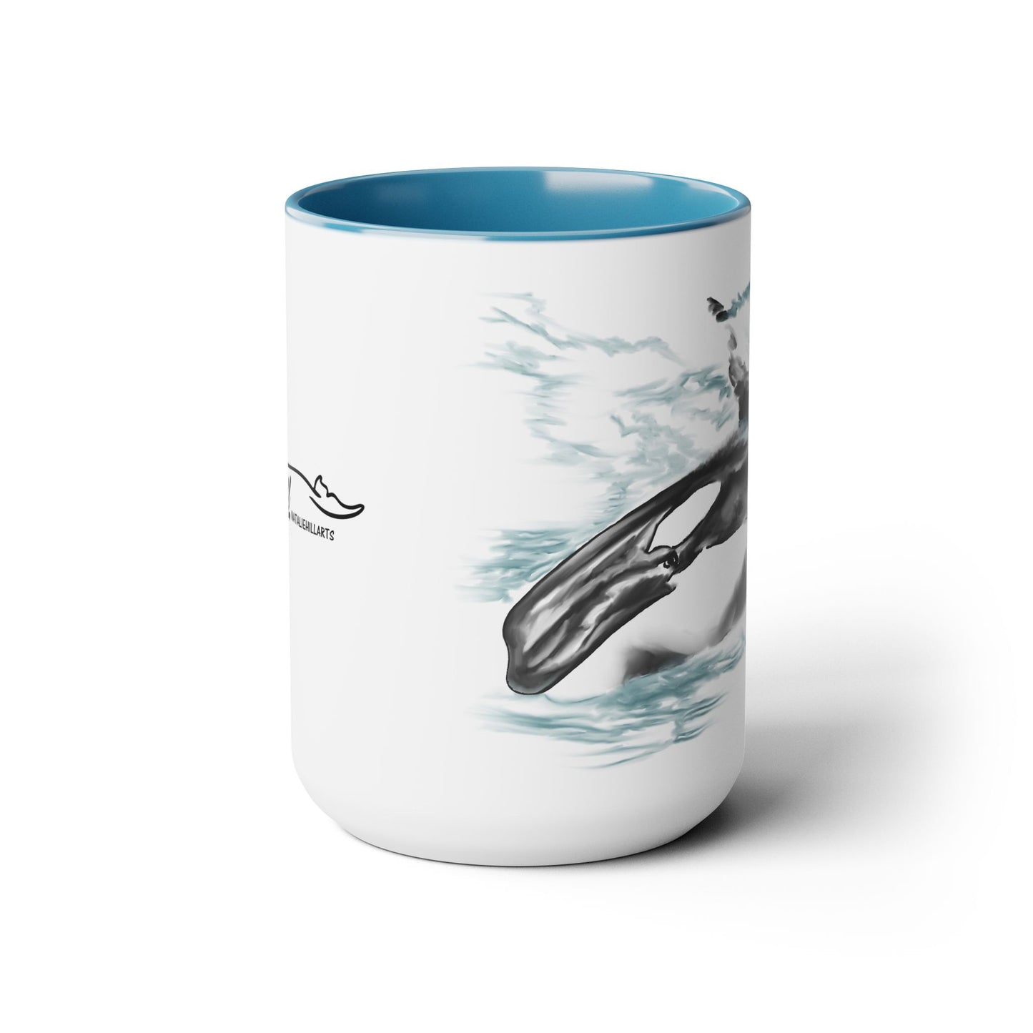 Orca Whale Two-Tone Coffee Mugs, 15oz