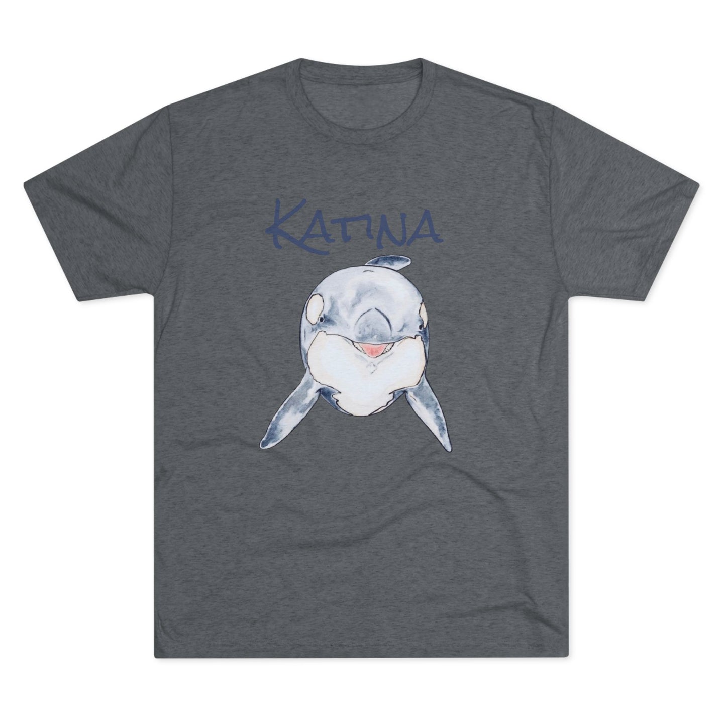 Katina Orca Whale Unisex Tri-Blend Graphic Crew Tee