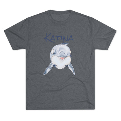 Katina Orca Whale Unisex Tri-Blend Graphic Crew Tee