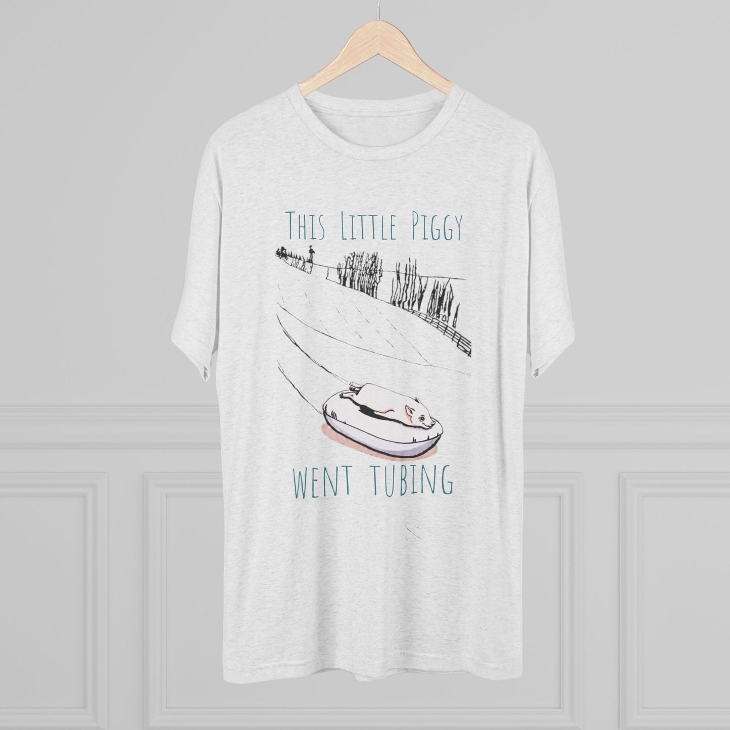 This Little Piggy Went Tubing Unisex Tri-Blend Crew Tee