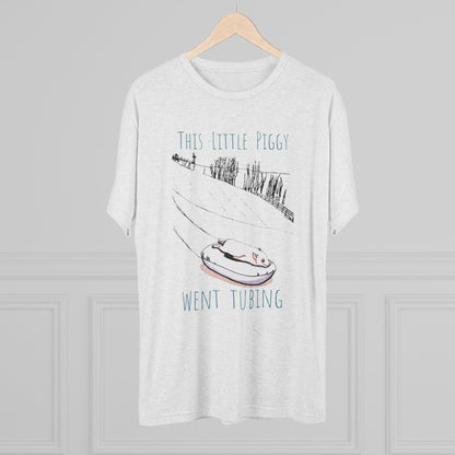 This Little Piggy Went Tubing Unisex Tri-Blend Crew Tee