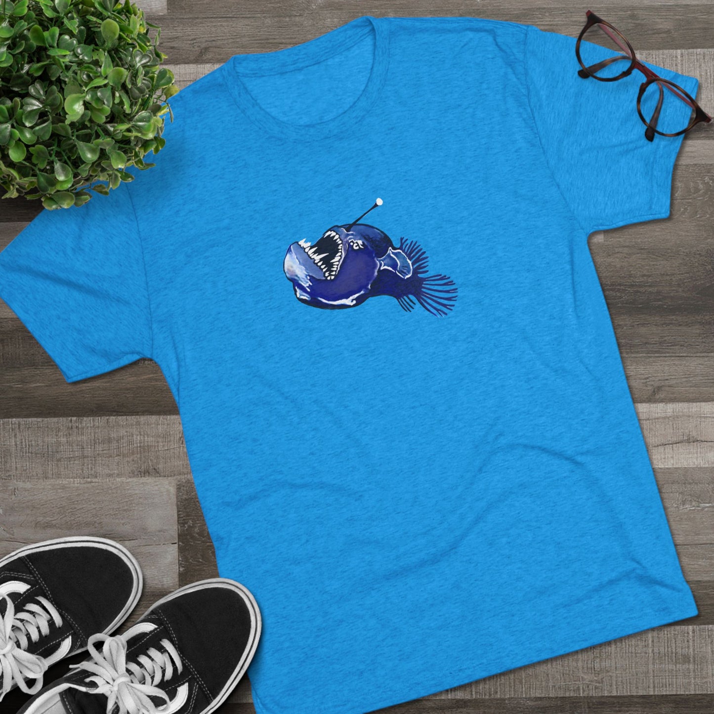 Angler Fish Unisex Tri-Blend Crew Tee