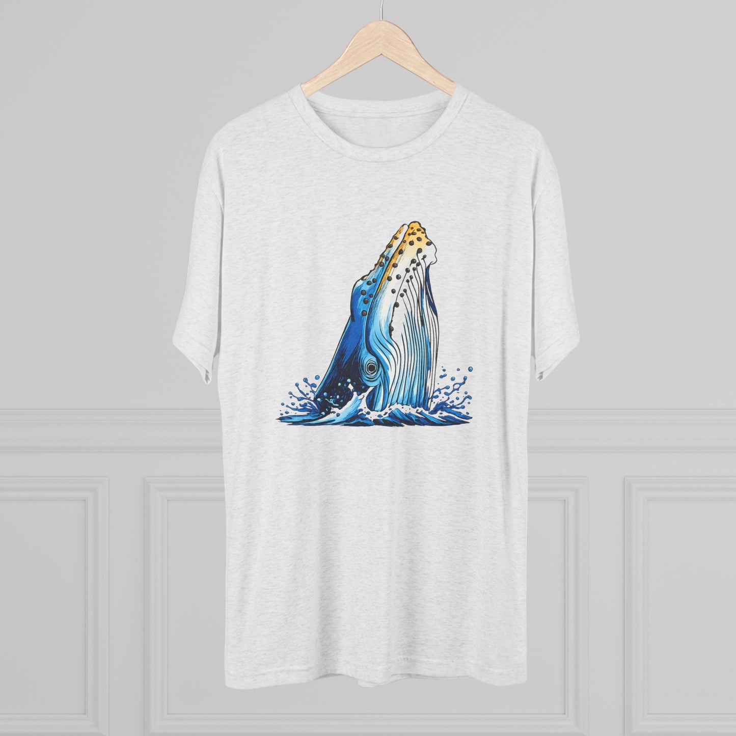 Humpback Whale Unisex Tri-Blend Crew Tee