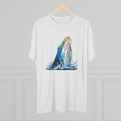 Humpback Whale Unisex Tri-Blend Crew Tee