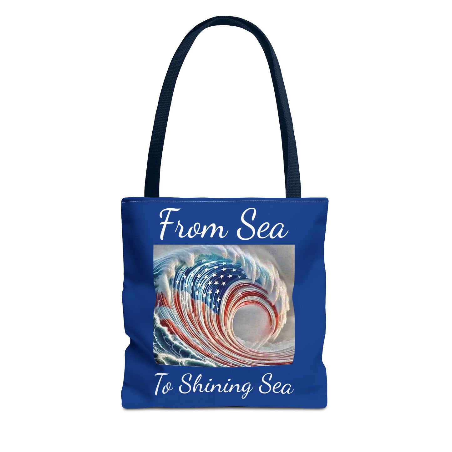 Flag Navy Blue Ocean Tote Bag (AOP)