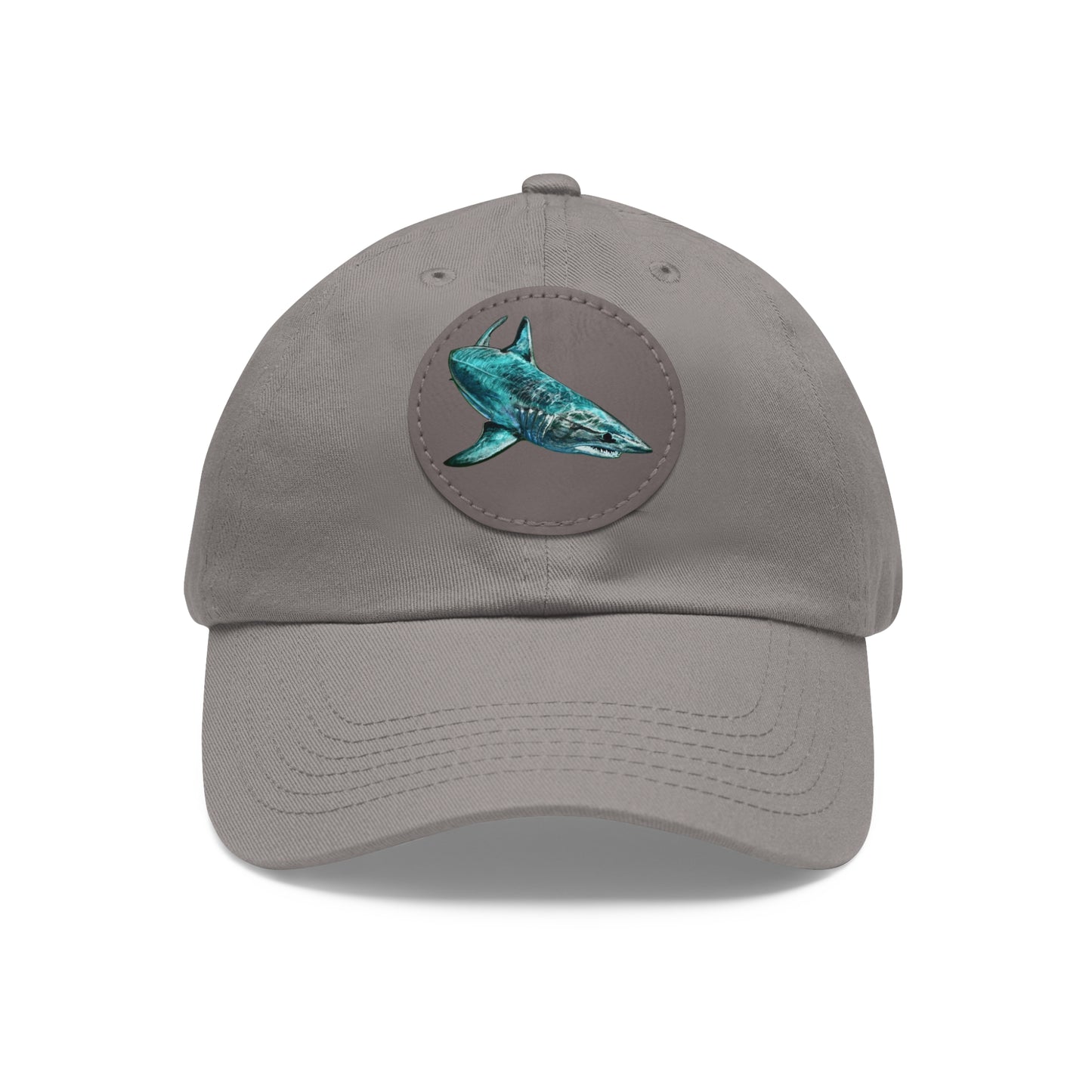 Mako Shark Hat with Leather Patch (Round)