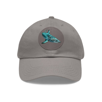 Mako Shark Hat with Leather Patch (Round)