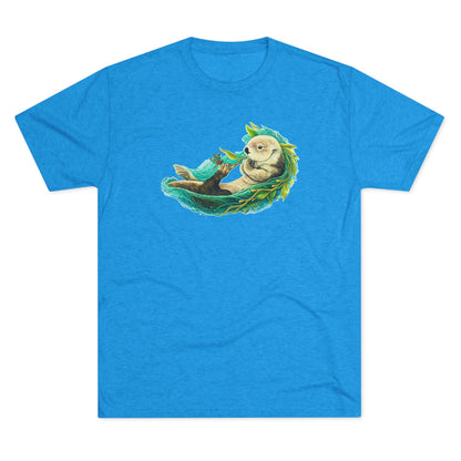 Otterly Transformed Sea Otter Unisex Tri-Blend Crew Tee