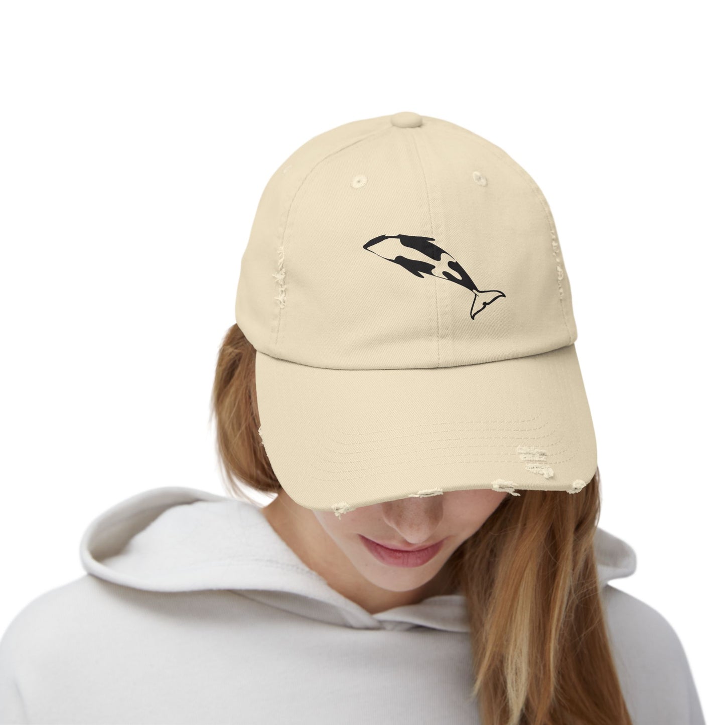 Orca Breach Unisex Distressed Cap