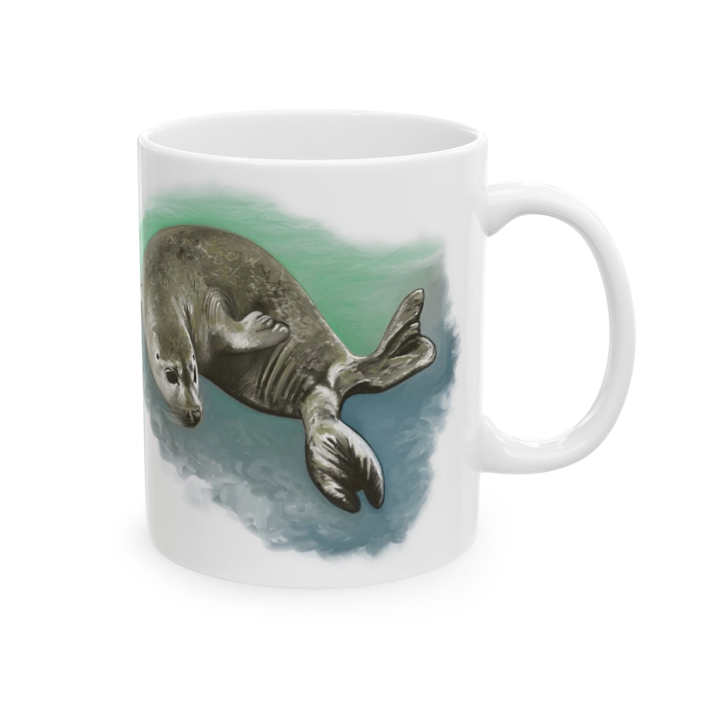 Harbor Seal Ceramic Mug, (11oz, 15oz)