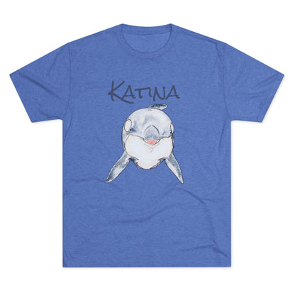Katina Orca Whale Unisex Tri-Blend Graphic Crew Tee