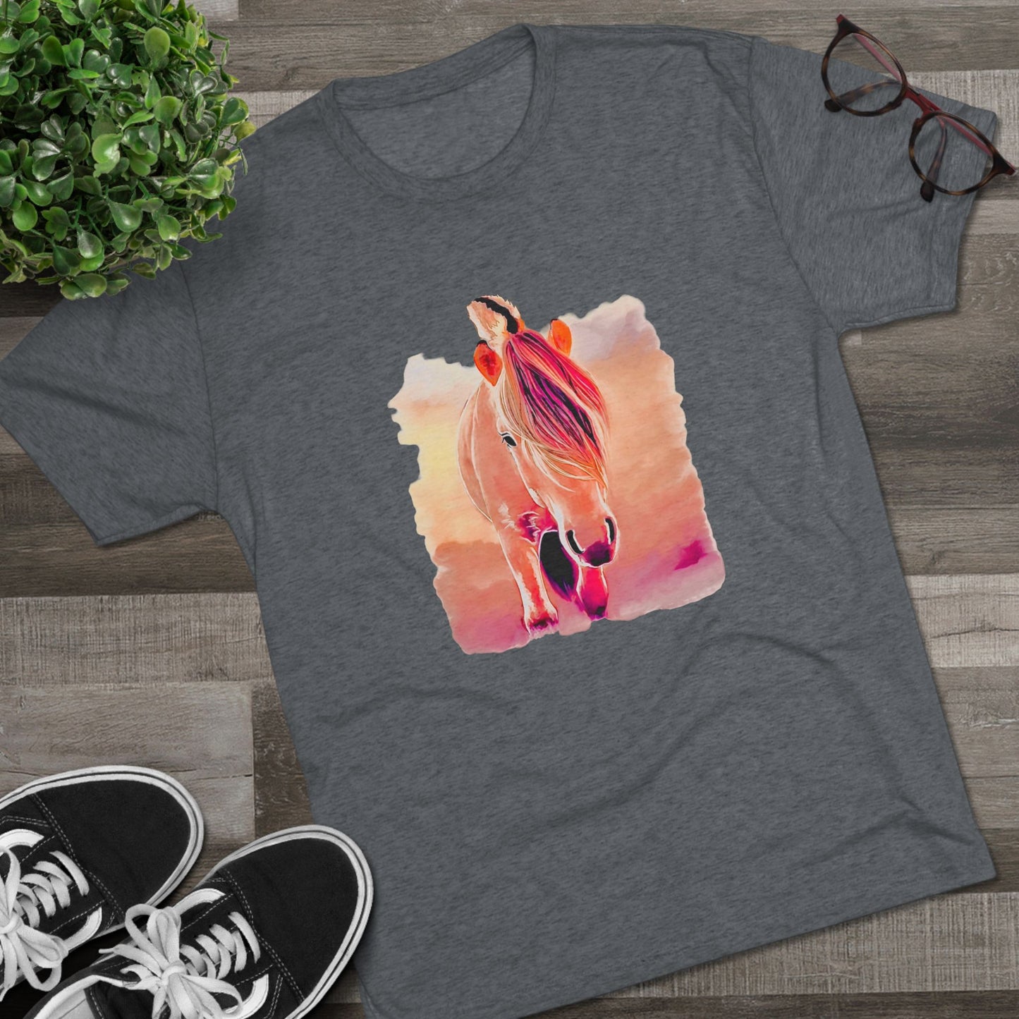 Norwegian Fjord Horse Tri-Blend Crew Tee