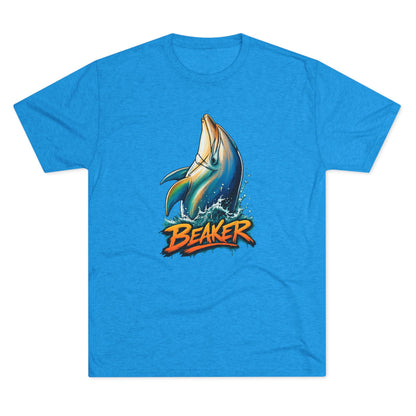 Beaker the Dolphin Unisex Tri-Blend Crew Tee