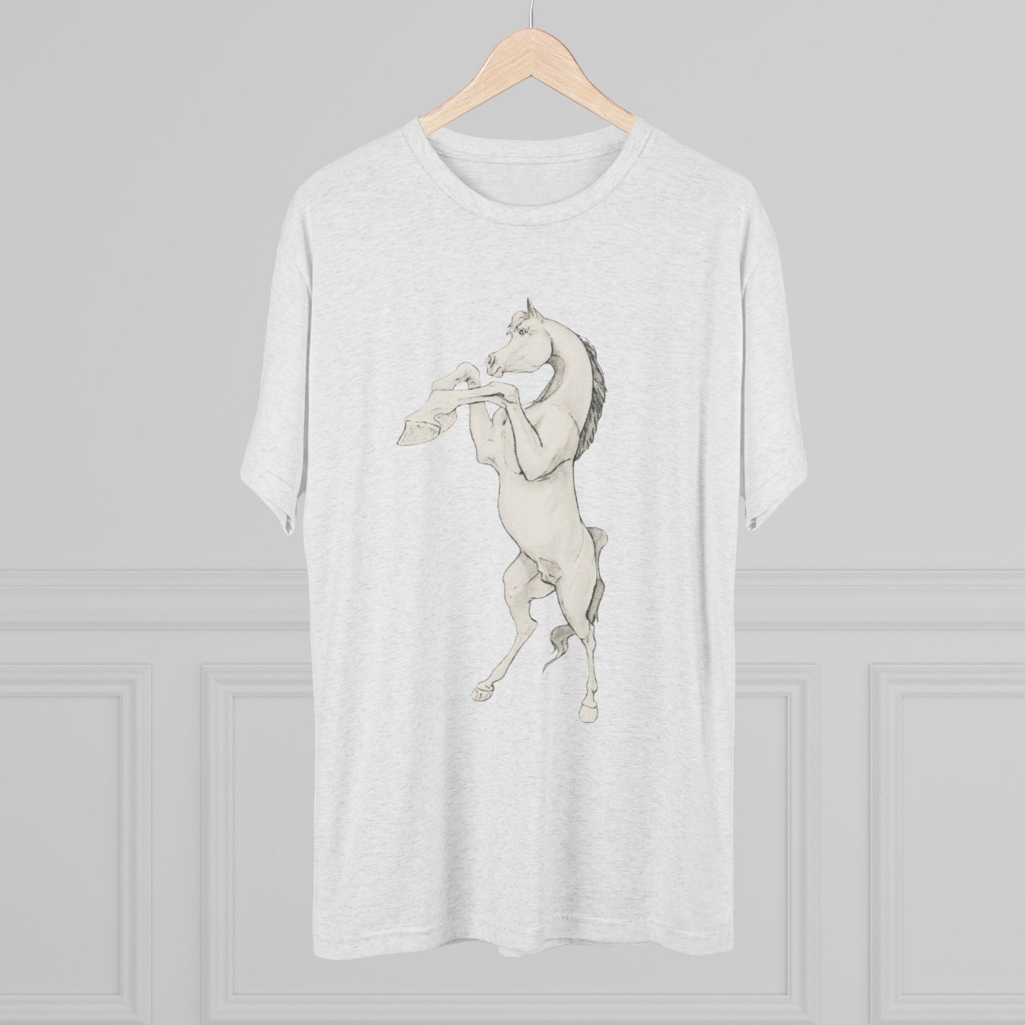 White Horse Unisex Tri-Blend Crew Tee