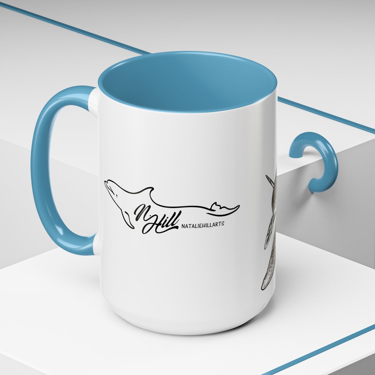 Oceanic Whitetip Shark Accent Coffee Mug, 11oz