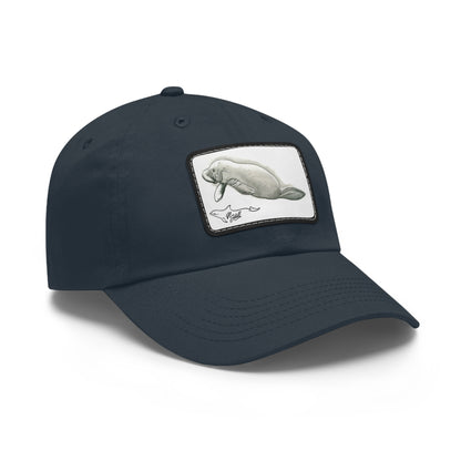 Manatee Hat with Leather Patch (Rectangle)