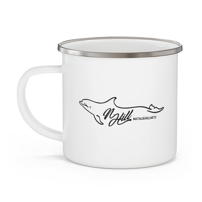 Chainsaw Orca Enamel Camping Mug