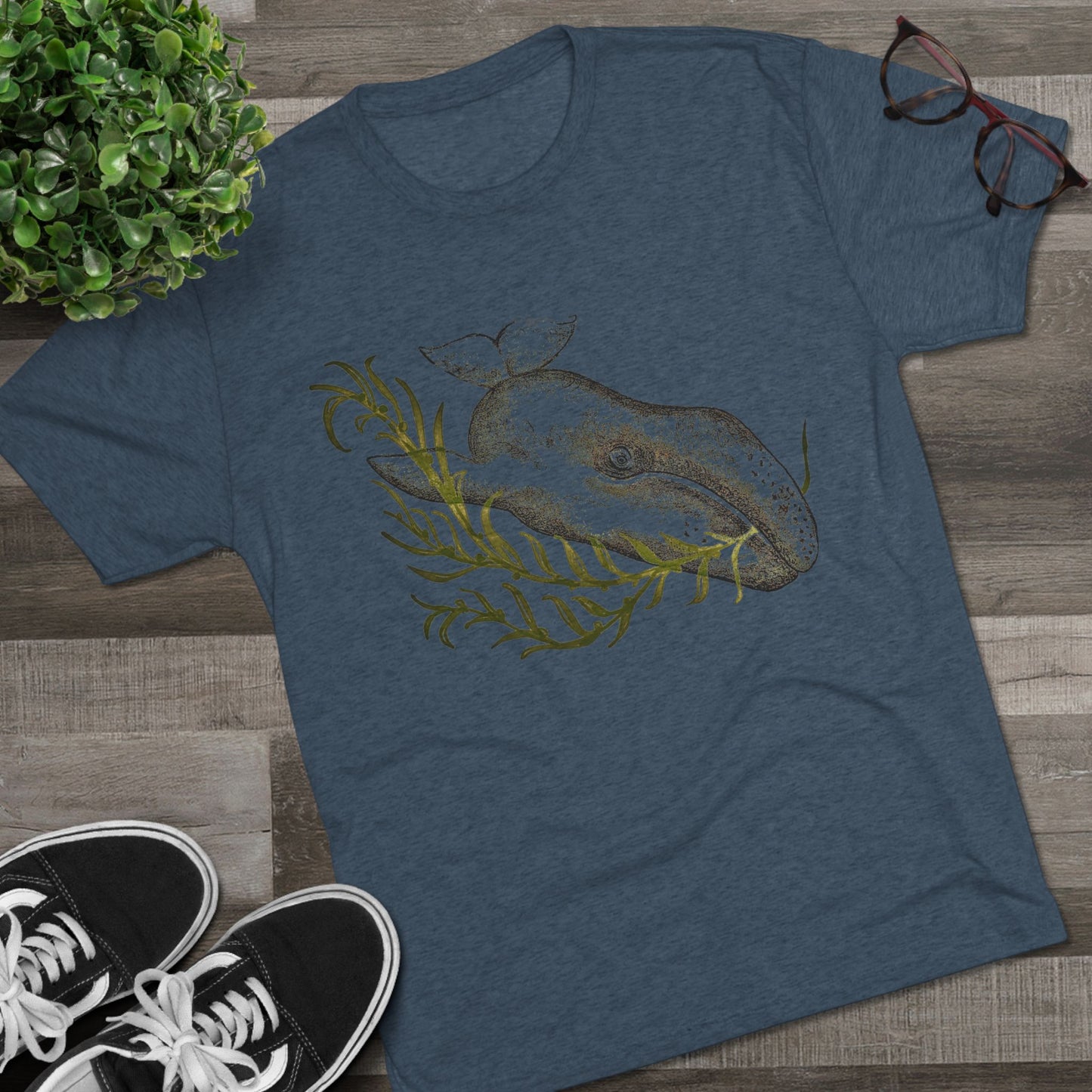 Grey Whale Unisex Tri-Blend Crew Tee