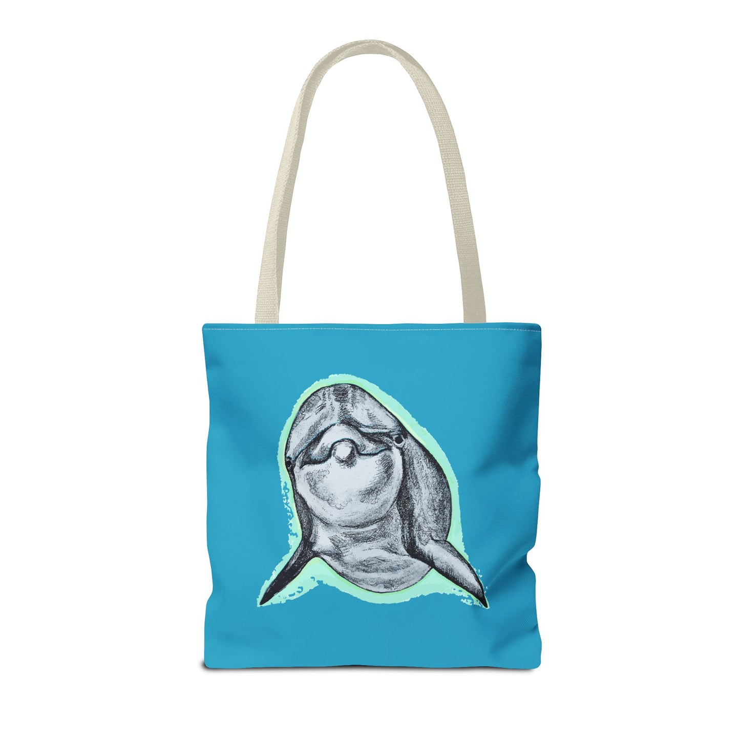 Curious Dolphin Tote Bag (AOP)