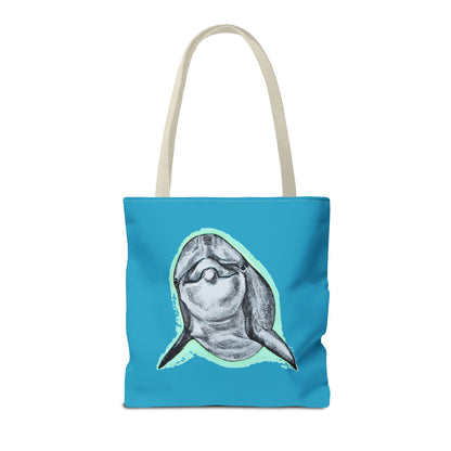 Curious Dolphin Tote Bag (AOP)