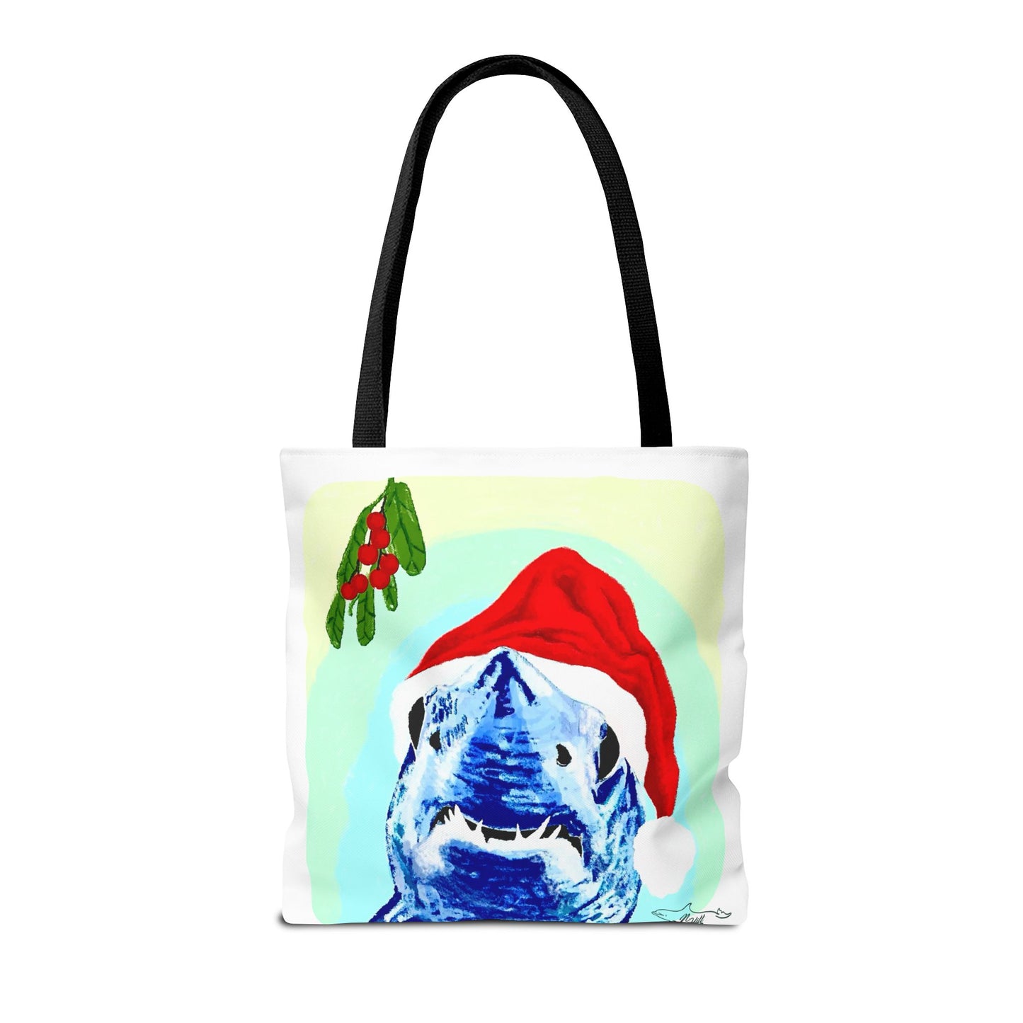 Mistletoe Mako Shark Tote Bag (AOP)