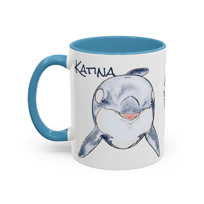 Katina Orca Whale Accent Coffee Mug (11, 15oz)