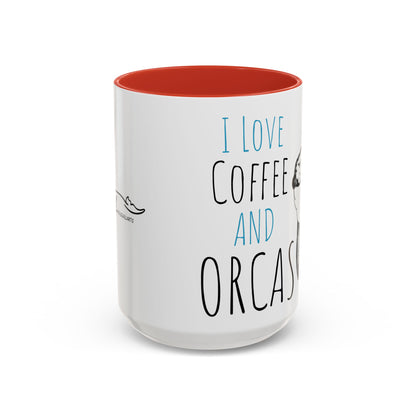 Copy of I Love Coffee and Orcas Accent Coffee Mug  15oz