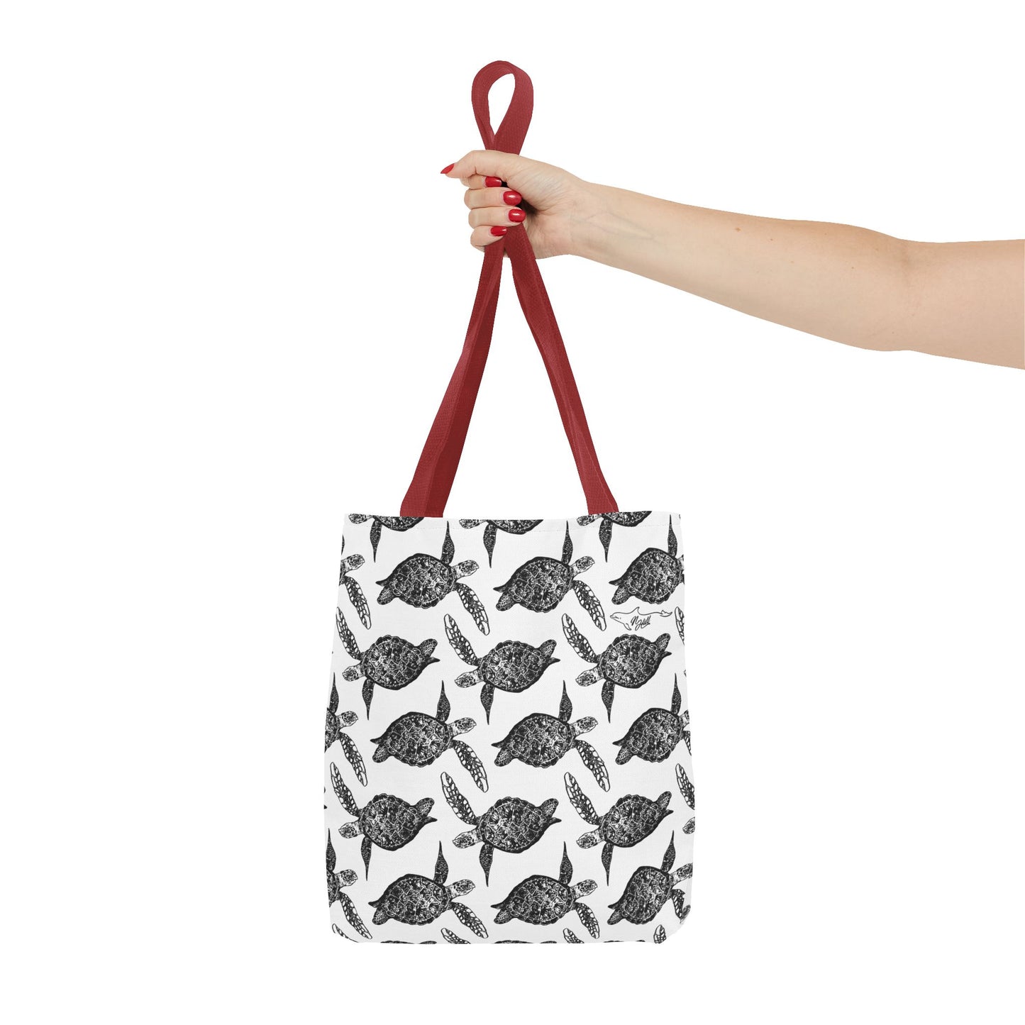 Sea Turtle Tote Bag White(AOP)