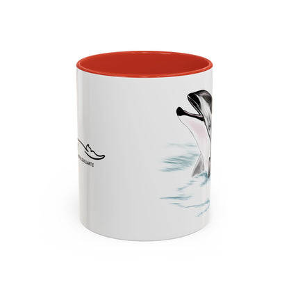 Pacific White Sided Dolphin Elelo Accent Coffee Mug 11oz.