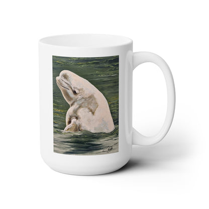 Beluga Whale Green Hughes Ceramic Mug 15oz