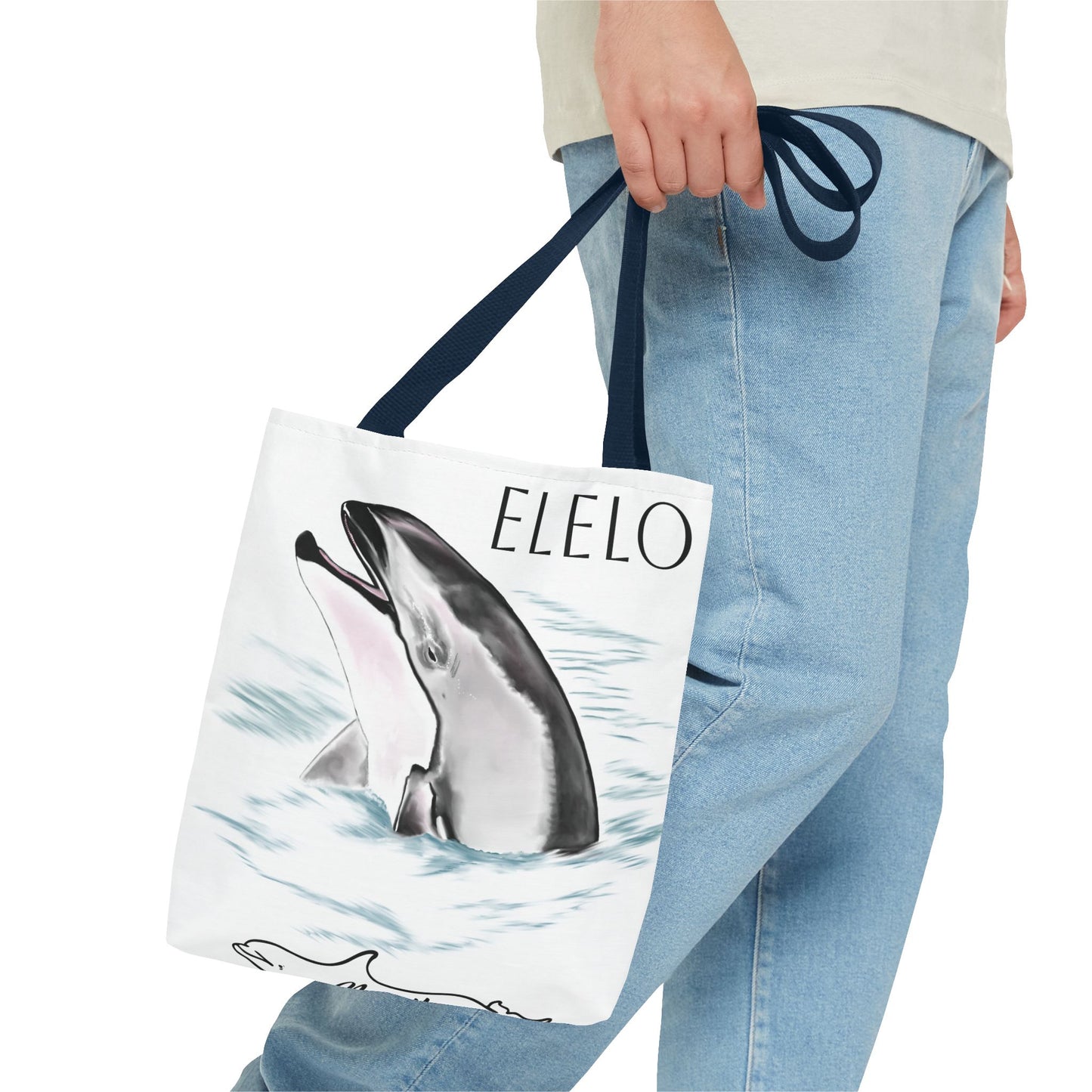 Elelo Pacific White Sided Dolphin Tote Bag (AOP)