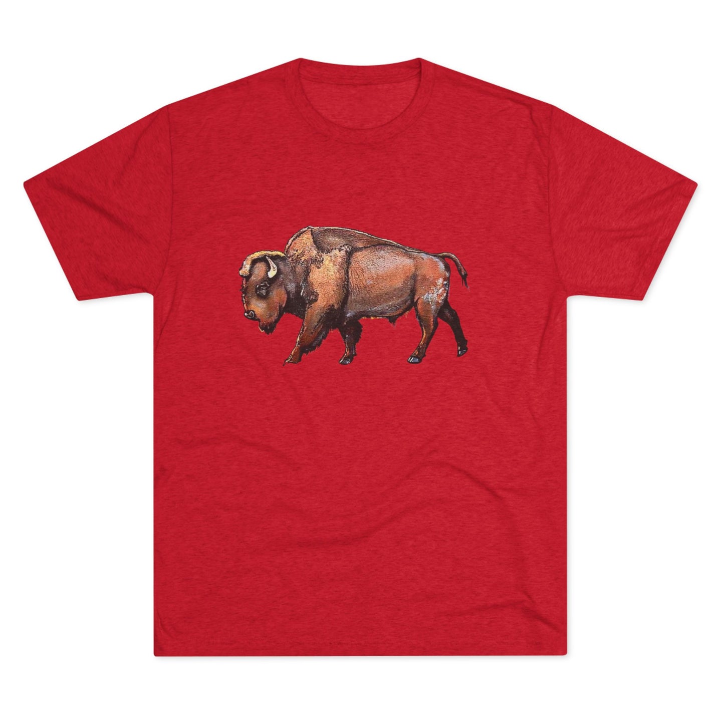 Bison Unisex Tri-Blend Crew Tee