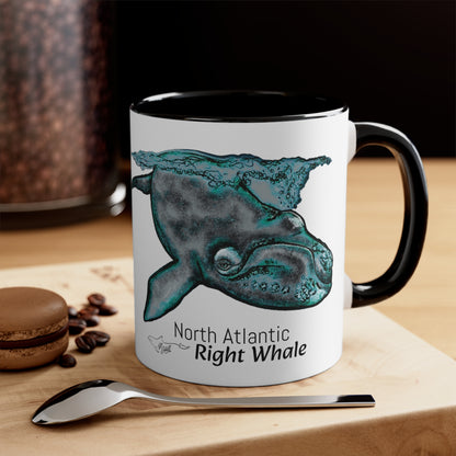 North Atlantic Right Whale Accent Coffee Mug, 11oz